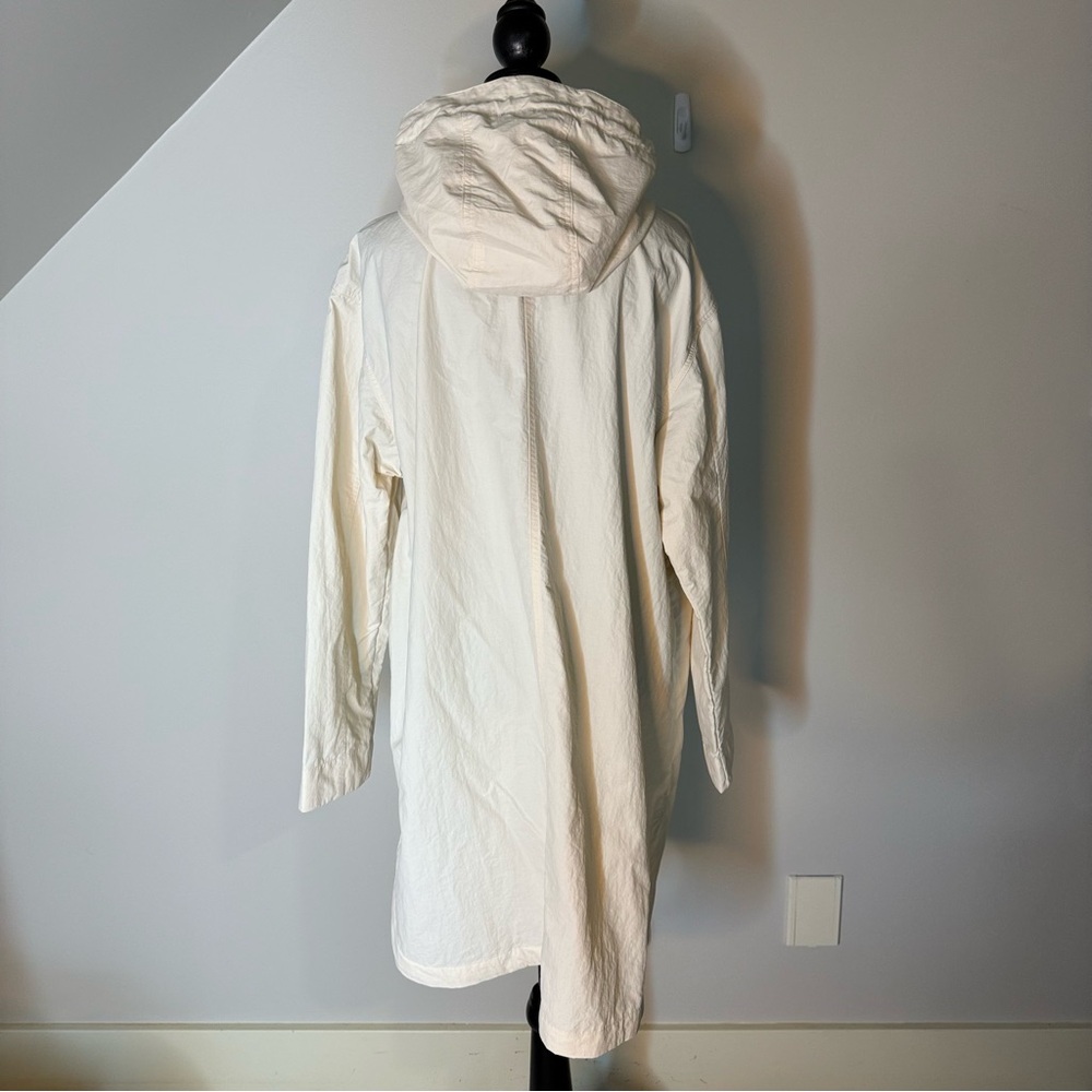 ATHLETA New Everywhere Anorak Lightweight Long Jacket Coat Cream Ivory Sz Large - Picture 8 of 12